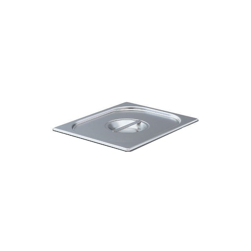 S/S Solid Half Size Lid by Vollrath – Gray, Silver, Model 75129