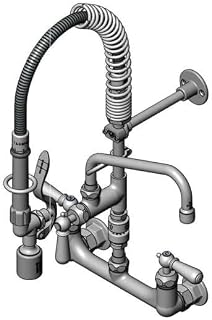 T&S Brass MPY-8WCV-08-CR Mini-PRU Deck Mount with B-0133 and B-0107-C, 8" Swing Nozzle, B-0970-FEZ VB and CERAMAS