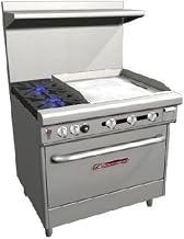Southbend S36D-2TR Range, 36", 2 Burners (28,000 Btu), 24" Thermostatic Griddle