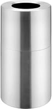 Witt Industries AL18-CLR Aluminum 24-Gallon Decorative Trash Can with Rigid Plastic Liner, Round, 15" Diameter x 30-1/2" Height, Clear Coat