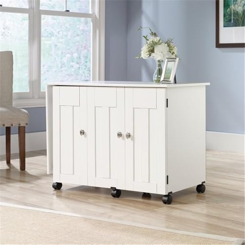 Sauder Soft White / unspecified / Adjustable Sewing Cabinets