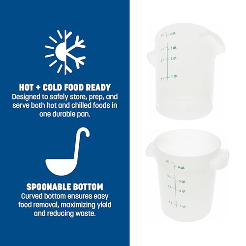 Carlisle FoodService Products 4 Quart (Pack of 12) / 12 / White Storage & Transport
