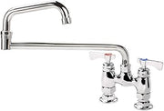Royal Series 4" Center Raised Deck Mount Faucet by Krowne – 18"L x 12"W x 2"H, Brass, Model 15-418L