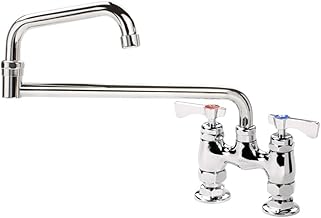 Royal Series 4" Center Raised Deck Mount Faucet by Krowne – 18"L x 12"W x 2"H, Brass, Model 15-418L