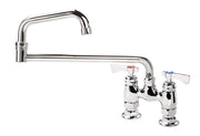 Royal Series 4" Center Raised Deck Mount Faucet by Krowne – 18"L x 12"W x 2"H, Brass, Model 15-418L