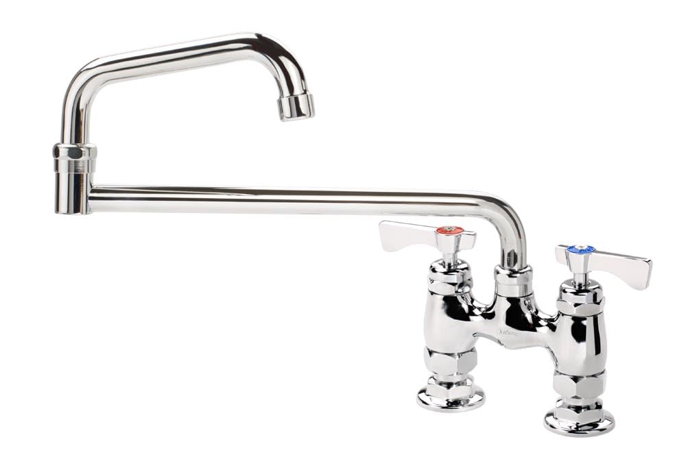 Royal Series 4" Center Raised Deck Mount Faucet by Krowne – 18"L x 12"W x 2"H, Brass, Model 15-418L