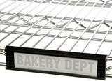FSHELF6B Shelf Label Holder, 6"W, 1-1/4" Opening, snap onto Front Shelf, Black
