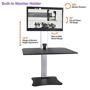 Victor Single Monitor / Black W/Aluminum / Modern Monitor Stands