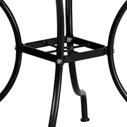 Flash Furniture Black / 35.5" / 4 Round Chairs + Square Table Dining Sets