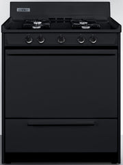 30" Wide Open Burner Gas Range in Black with Electronic Ignition by Summit Appliance – 3.69 cubic_feet, Porcelain and Steel, Black, Model TNM2107C