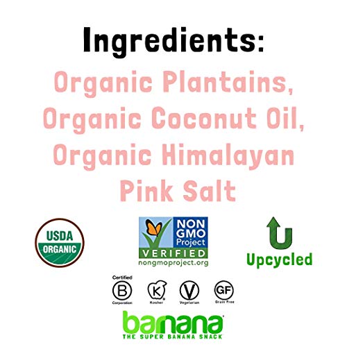 Barnana Himalayan Pink Sea Salt / 5 Ounce (Pack of 8) / 1 Dried Banana Chips