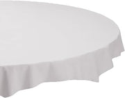Hoffmaster 112010 Plastic Octy-Round Tablecover, 82" Diameter, White (Case of 12)