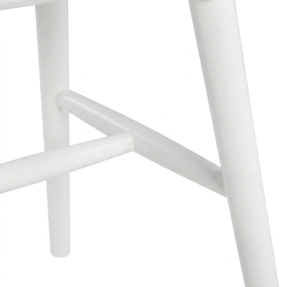 Wooden Spindle Back Dining Chairs Set of by Furnifact – Wood, White, Pack of 2