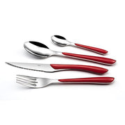 Amefa 16 Piece Cutlery Set for 4 People / Red / Modern Flatware Sets