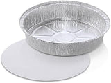 Handi-Foil of America 9" Round Aluminum Foil Take-Out Pan + Lid Combo 200 Pk (pack of 200)