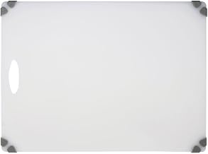 Kratos by Hubert Cutting Board White with Non-Slip Grippers - 18" L x 24" W x 1/2 H