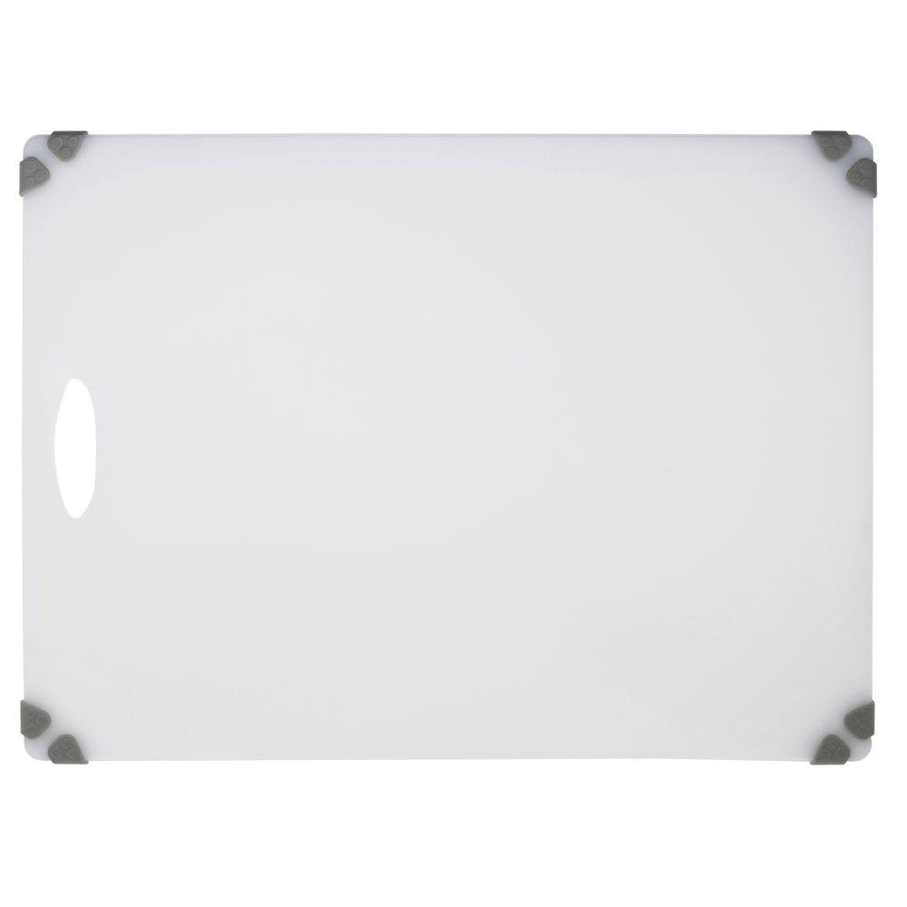 Kratos by Cutting Board White with Non-Slip Grippers - 18" L x 24" W x 1/2 H by HUBERT – 24"L x 18"W, Plastic, White, Model 1824-AL-WHCG