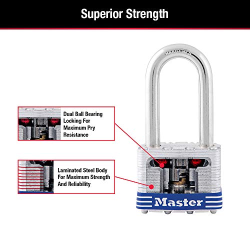 Master Lock Steel / 1-1/2" shackle / 1 Pack Keyed Padlocks