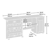 Sauder Mystic Oak / L: 40.08" x W: 19.45" x H: 28.5" / Tall Cabinet Sewing Storage