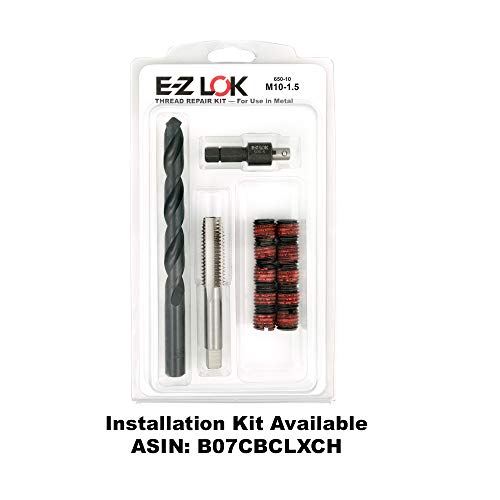E-Z LOK M10-1.5 Internal Threads, 9/16-12 External Threads, 13.08mm Length / M10 x 1.5 / Red Thread Locking Inserts