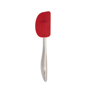 Silicone and Stainless Steel 11.5-Inch Spatula by Cuisipro – Medium, Silicone, Red, Model 74683505