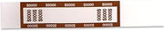 CONTROLTEK $5000 Currency Strap, White/Brown, 1000/Pack (560022)