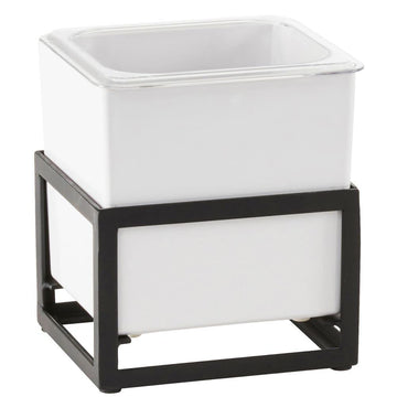 Monterey White 6-1/2" Square Ice Housing by CAL-MIL – 6-1/2" Square, Melamine, White, Model 22020-6-13