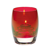 Ruby Lustre Contour Glass Votive Lamp by Hollowick – Glass, Model 6404R