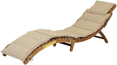 Oil-Treated Outdoor Lounge Chair - Patio Garden Summing Pool Lounger Chair, Durable Brown Finish, Weatherproof Comfortable Seating