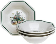 Nikko Ceramics Christmastime All-Purpose Bowls, Set of 4