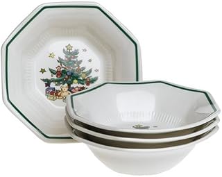 Nikko Ceramics Christmastime All-Purpose Bowls, Set of 4