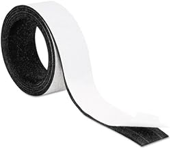 MasterVision 1"x4' Adhesive Magnetic Tape - 4 ft Length x 1" Width - Black - For Picture, Business Card, Document, Labeling - 1 Each
