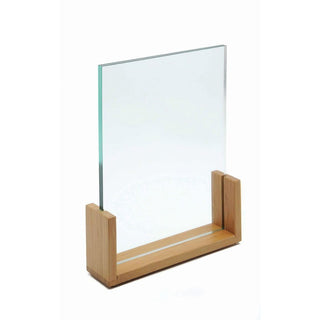 8 1/2" x 11" Bamboo Sign holders U-Base by Retail Resource – Transparent, Model 1510-811-60