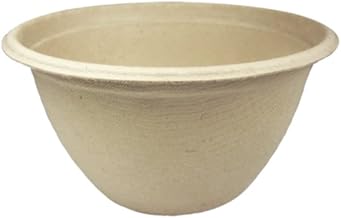 World Centric BB-SC-U12 100% Compostable Unbleached Plant Fiber Soup Barrel Bowls, 12 oz. (Pack of 500)