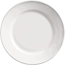 World Tableware 840-438R-10 Porcelana 10-1/2" Wide Rim Plate - 12 / CS