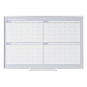 Planner -1 Each by MasterVision – Small 2' - 4', Aluminum,Porcelain, White, Model GA03105830