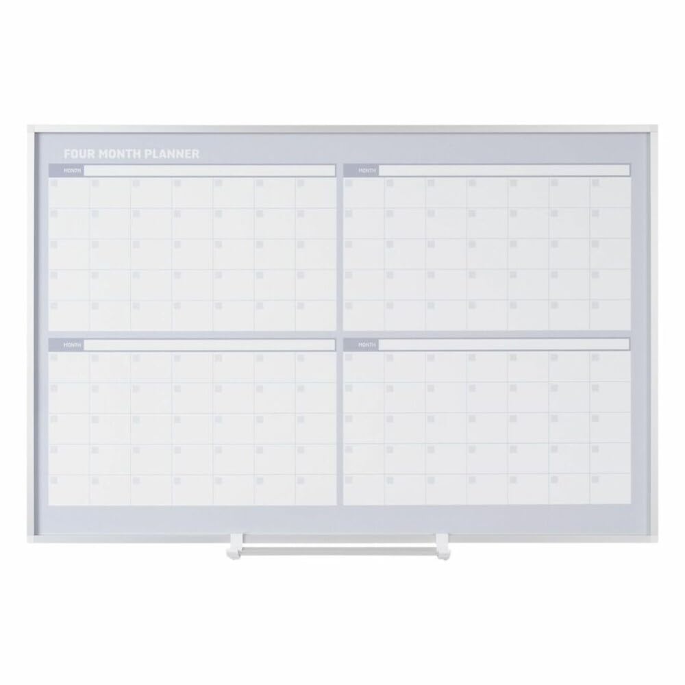 Planner -1 Each by MasterVision – Small 2' - 4', Aluminum,Porcelain, White, Model GA03105830
