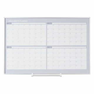 Planner -1 Each by MasterVision – Small 2' - 4', Aluminum,Porcelain, White, Model GA03105830