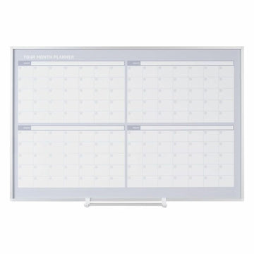 Planner -1 Each by MasterVision – Small 2' - 4', Aluminum,Porcelain, White, Model GA03105830