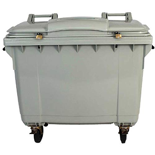 Large Volume Secure Collection Cart by HSM – High Density Polyethylene (HDPE), Gray, Model HSM1070070100