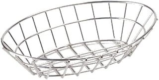 G.E.T. 4-82144 Grid Basket, Stainless Steel, 9-3/4" x 6-1/4" x 2-1/4", Oval, Case of 24