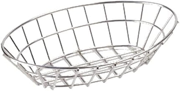 G.E.T. 4-82144 Grid Basket, Stainless Steel, 9-3/4" x 6-1/4" x 2-1/4", Oval, Case of 24