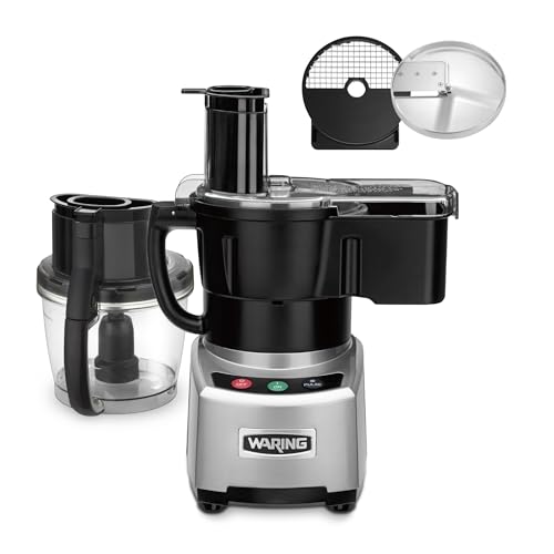 Waring 4Q Food Processor | Dicing Kit & Feed Chute / 4 Quart / Clear Commercial Mixers