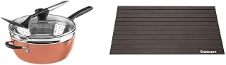 Cuisinart Preferred Pan 4‑Piece Stainless Steel Cookware Set, Sienna Sky + Rapid Thaw Defrosting Tray Bundle