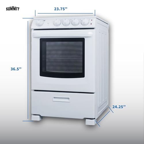 Summit Appliance White / 2.9 cubic_feet / 1 Slide-In Ranges