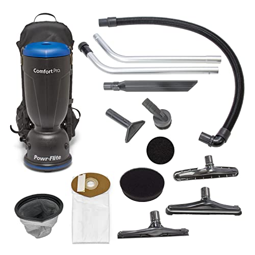 Powr-Flite Comfort Pro / 26.5" H x 10" W x 12.5" L / Black Canister Vacuums