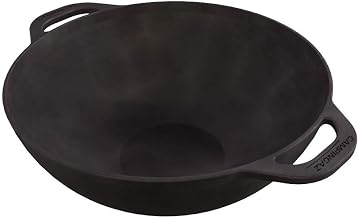 Campingaz 2000036961 CM Mandarin Gas BBQs with Culinary Modular System, Non-Stick cast Iron pan with Handles, Ø 32 cm, Height 12 cm, Wok, Grill Accessories for Asian Vegetable Dishes, Grey