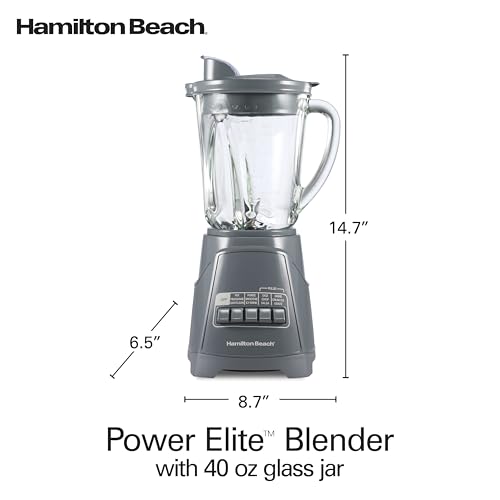 Hamilton Beach Gray / 40 Oz. Glass Jar (Pack of 1) / Countertop Blenders Countertop Blenders