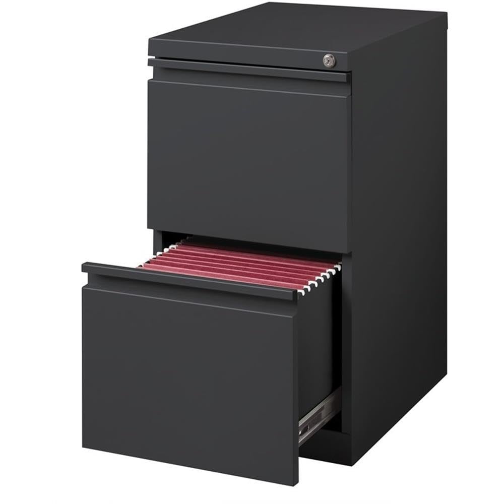 20" Deep 2 Drawer Mobile File Cabinet File in Charcoal by Hirsh Industries – One Size, Alloy Steel, Classic Charcoal, Model 19328