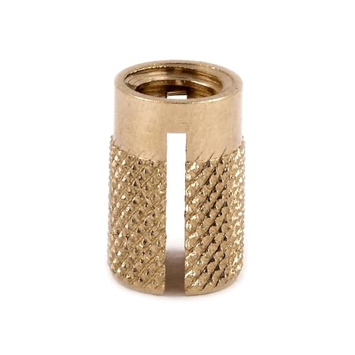 E-Z LOK 1/4-20 Pack of 25 / 1/4-20 / Brass Press-In Inserts